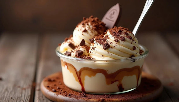 Recette de glace Tiramisu italienne au mascarpone maison sans sorbetière - Gelmix