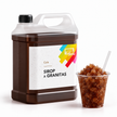 Sirop à granita Cola, bidon 5 L et granité — visuel de présentation