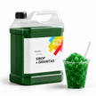 Sirop à granita Menthe, bidon 5 L et granité — visuel de présentation