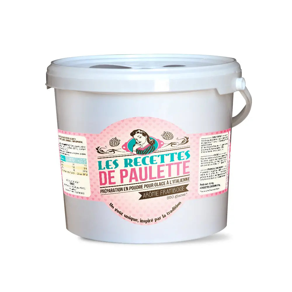 Balde mezclador para Helado Soft con polvo Sabor frambuesa para uso en máquinas de hielo blando